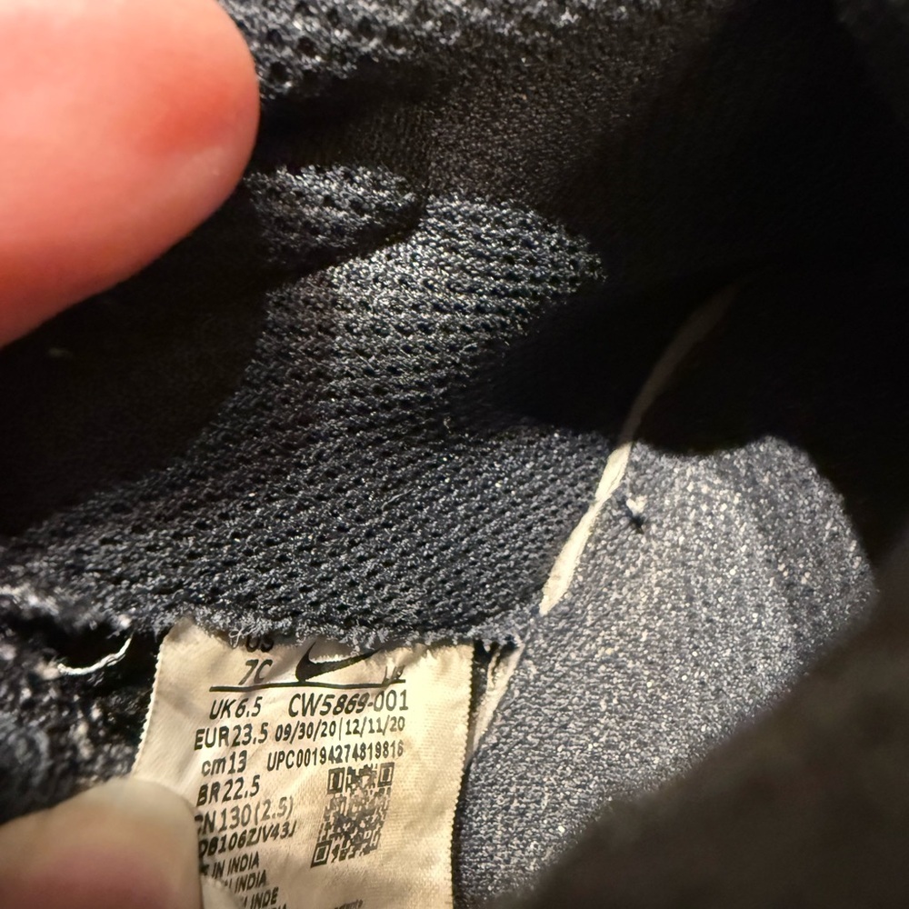 NIKE Shoes Toddler 7C COURT BOROUGH MID 2 Black Leather Sneakers CD7784-001 - Picture 10 of 10